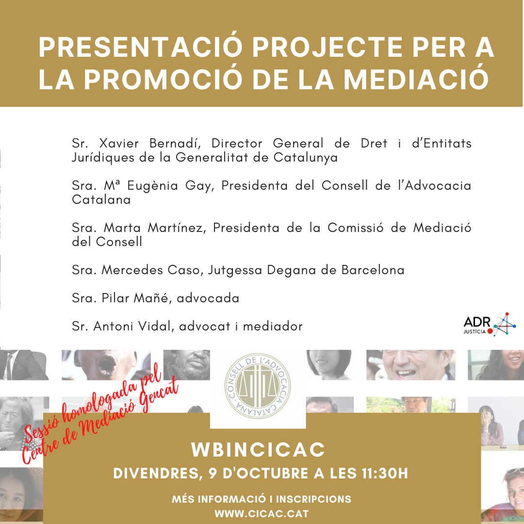 WBINCICAC: 'Presentación Proyecto para la Promoción de la Mediación'